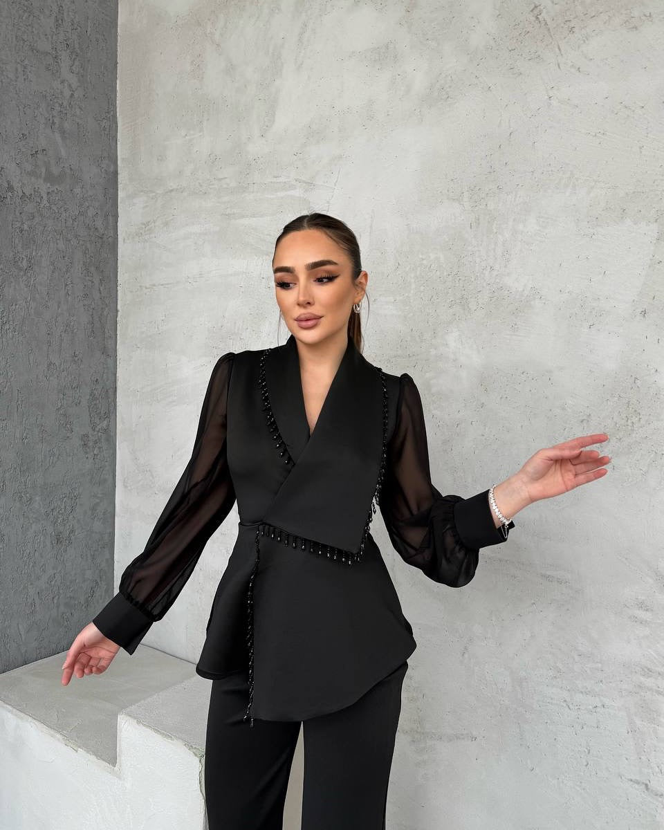 Calina jumpsuit with rhinestones
