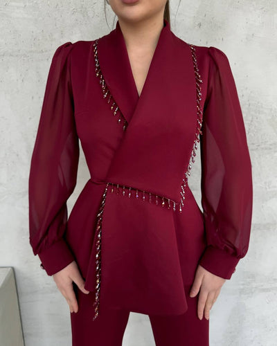 Calina jumpsuit with rhinestones