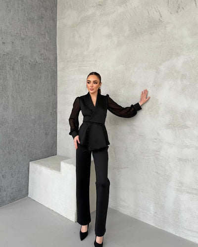 Calina jumpsuit with rhinestones