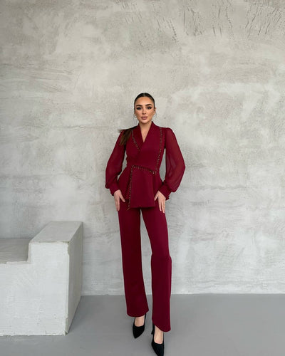 Calina jumpsuit with rhinestones