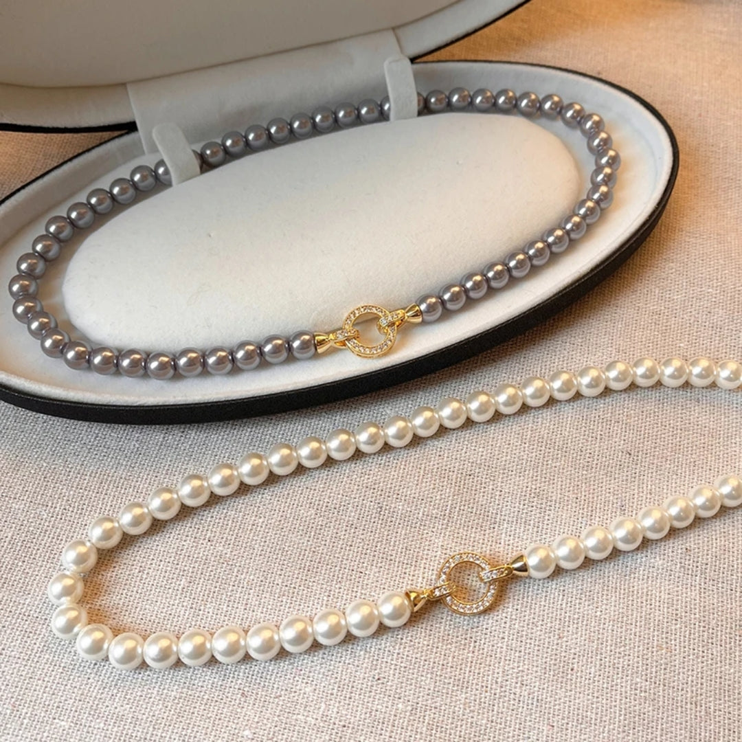 Elegant pearl necklace set "Cocktail Hour" – Timeless & chic