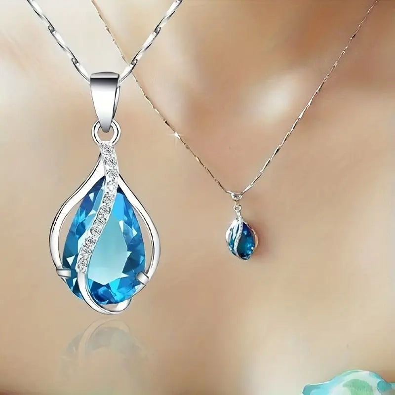Celestial Blue Charm Necklace