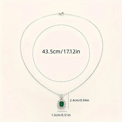 Glowing Green Gem Necklace