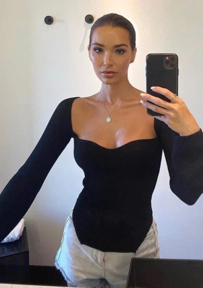 Fitted top "Weekend Getaway" – Soft & sophisticated