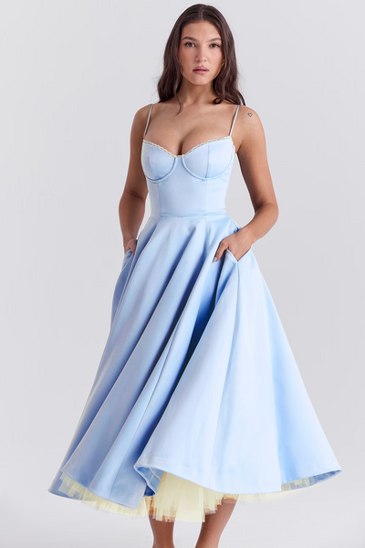 Silk dress "Garden Party" – Elegant & refined