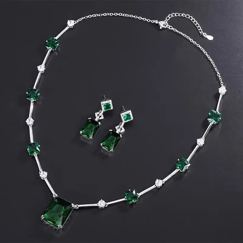 Emerald Elegance Jewelry Set
