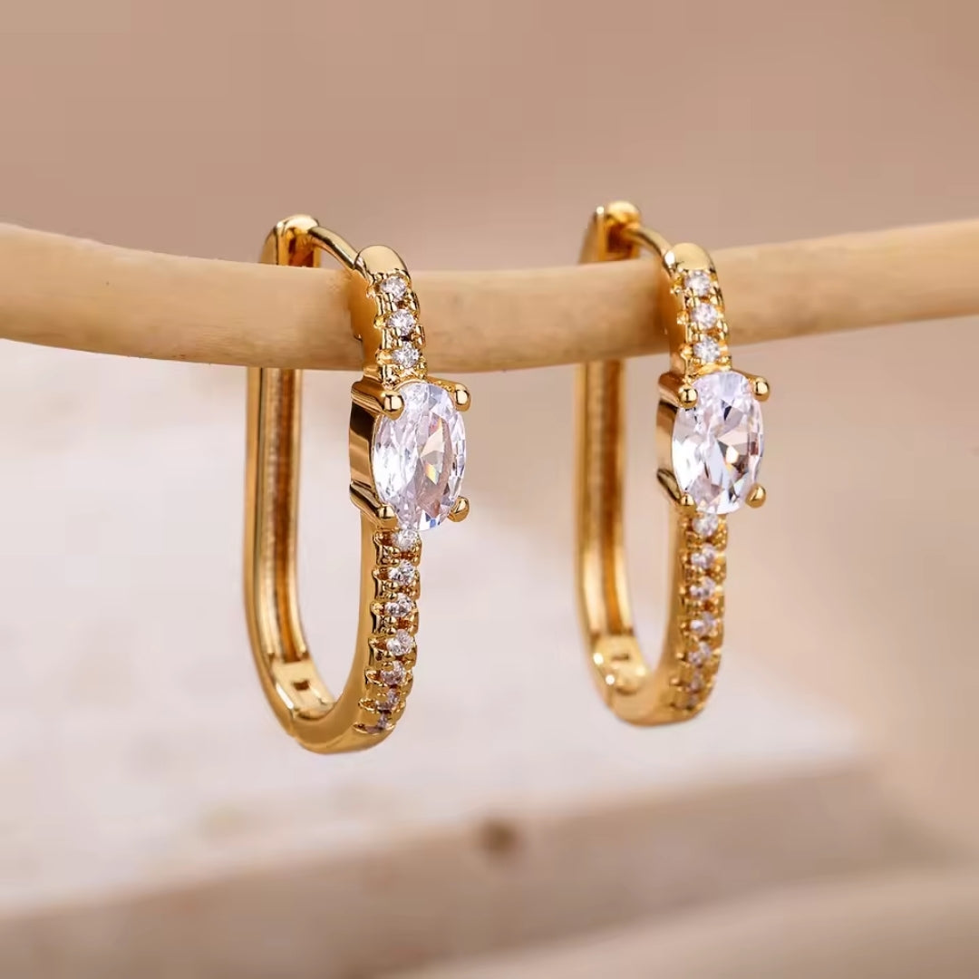 Golden hoop earrings "Cocktail Hour" – Timeless & chic