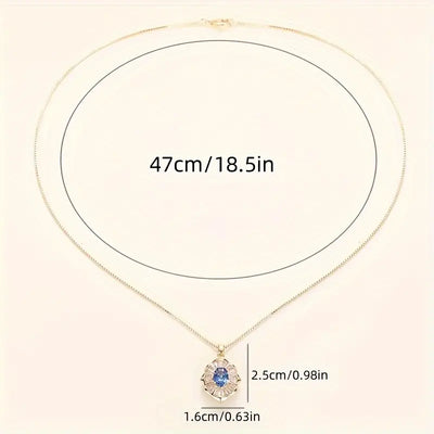 Elegant Midnight Blue Gold Necklace