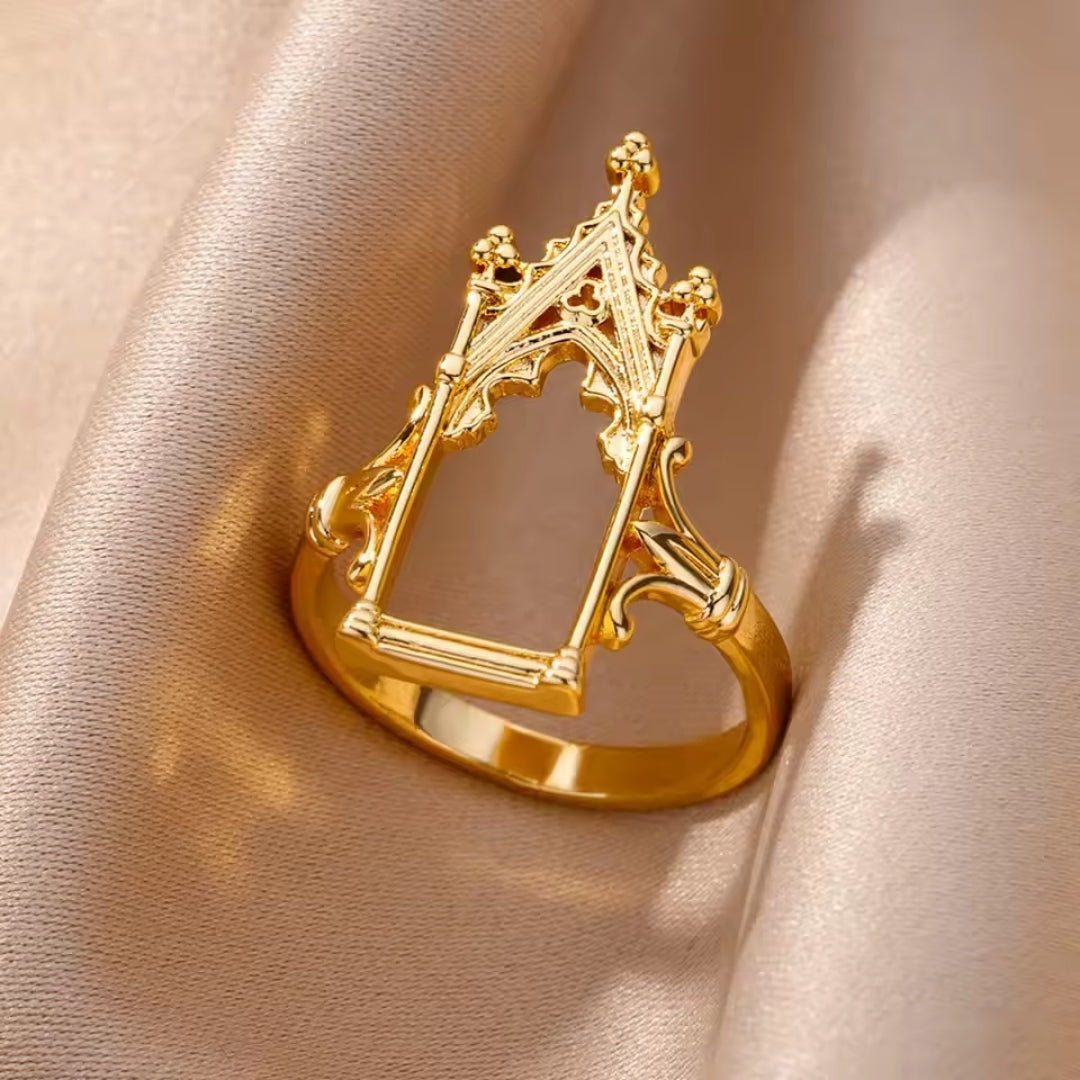 Gold crown ring "Romantic Dinner" – Elegant & refined