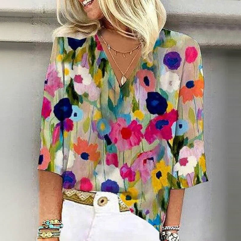 Silk blouse "Garden Party" – Elegant & refined