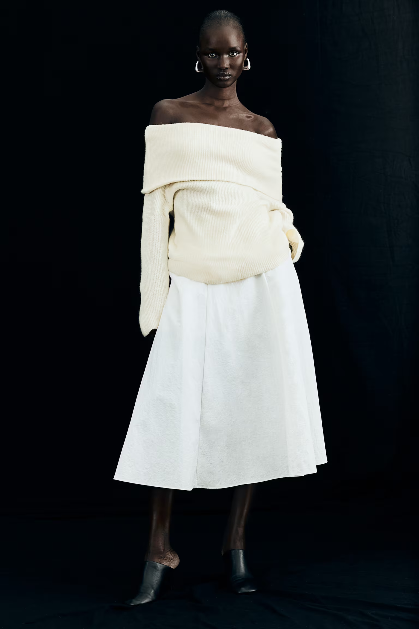 Linen off-shoulder top "Sunset Soirée" – Soft & sophisticated