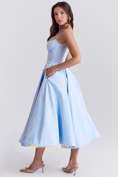Silk dress "Garden Party" – Elegant & refined