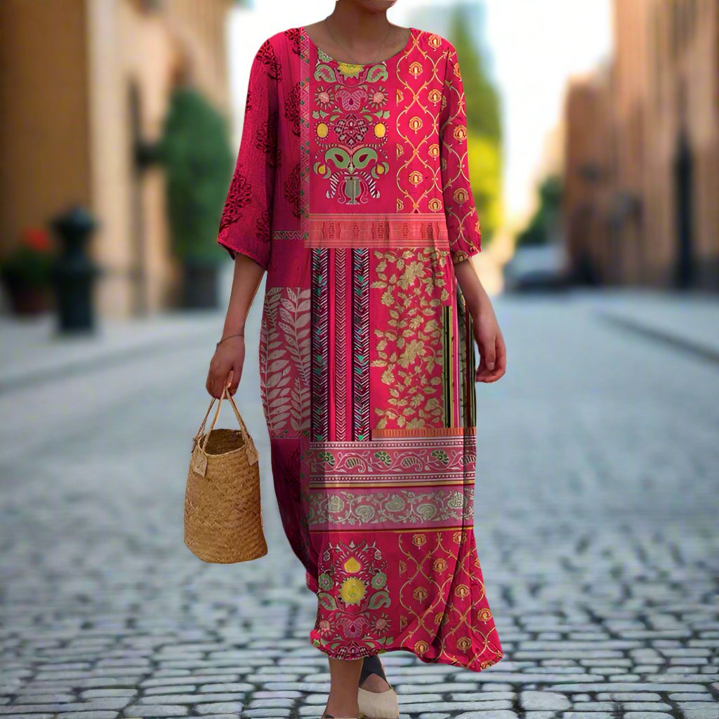 Marlene – Loose-Fitting Boho Maxi Dress