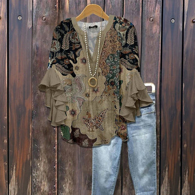 Silk blouse "Family BBQ" – Soft & sophisticated