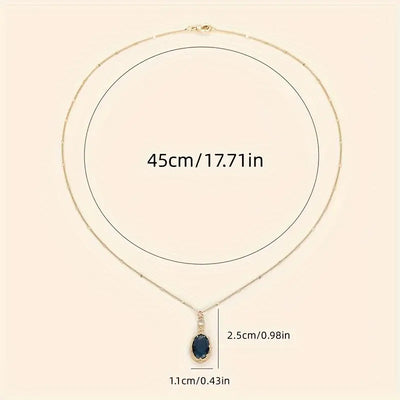 Sapphire Golden Moonlit Necklace