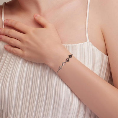 Sterling Silver Paw Print Bracelet