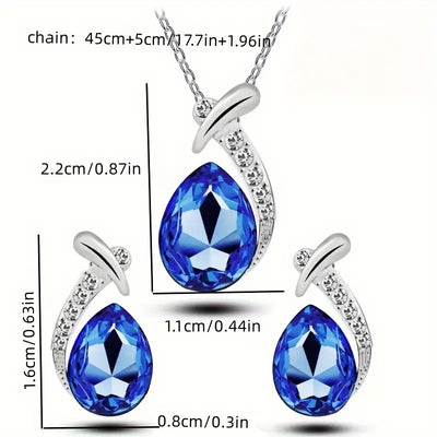 Classic Mermaid Blue Jewelry Set