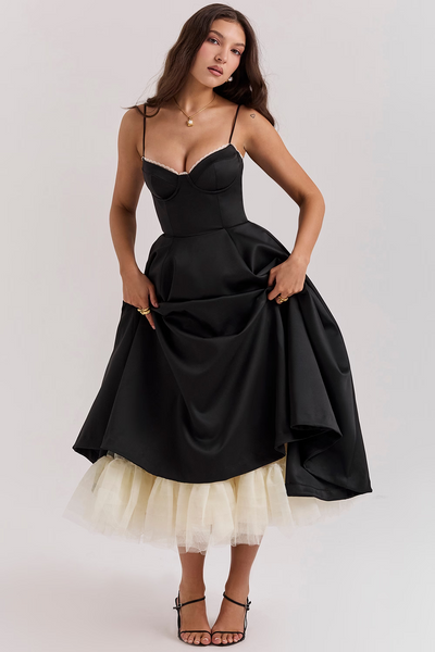 Silk dress "Garden Party" – Elegant & refined