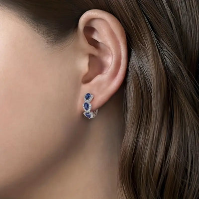 Regal Blue Gemstone Earrings