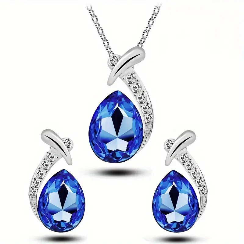 Classic Mermaid Blue Jewelry Set