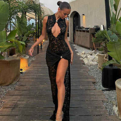Silk maxi dress "Garden Party" – Elegant & refined