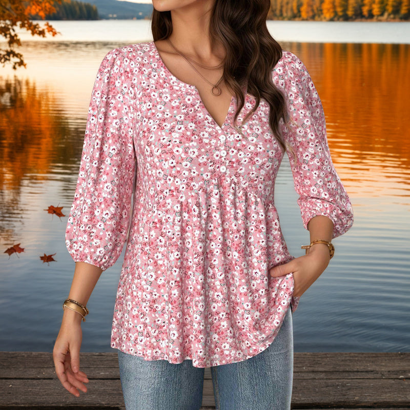 Silk blouse "Garden Party" – Soft & sophisticated