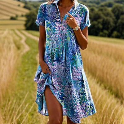 Silk dress "Garden Party" – Elegant & refined