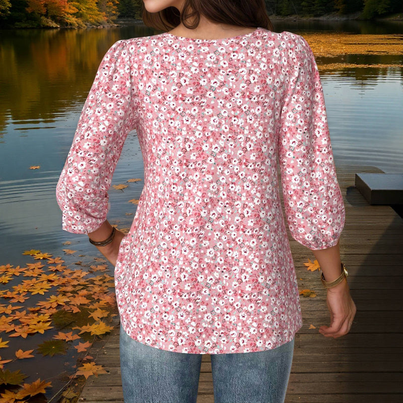 Silk blouse "Garden Party" – Soft & sophisticated