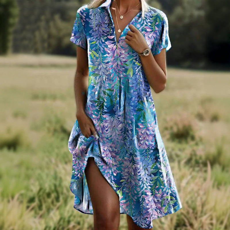 Silk dress "Garden Party" – Elegant & refined