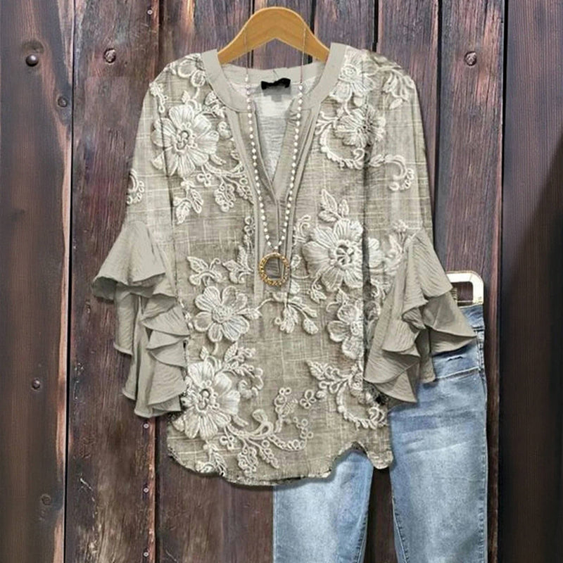 Silk blouse "Market Stroll" – Fresh & feminine