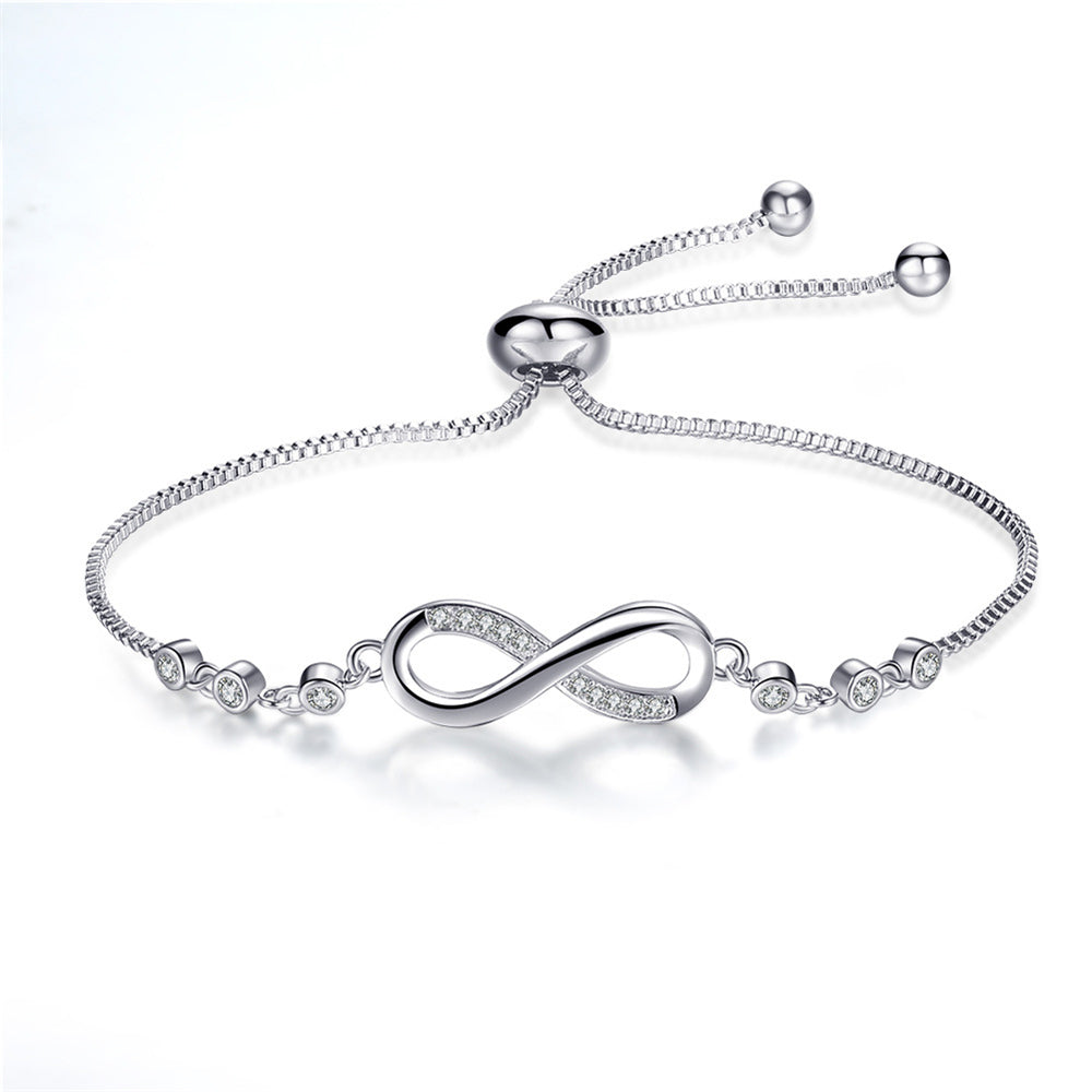 Silver infinity bracelet "Sunset Soirée" – Elegant & refined