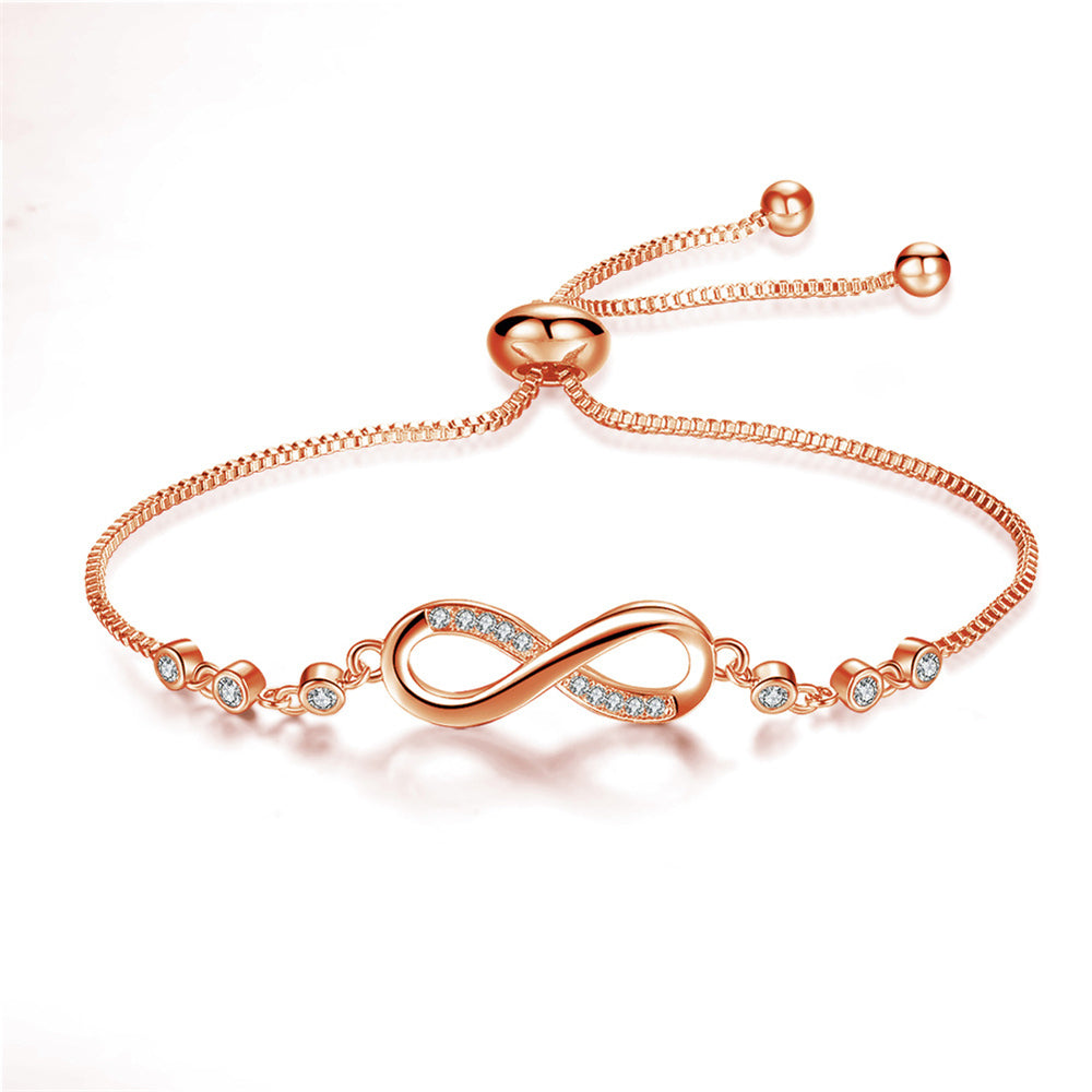 Silver infinity bracelet "Sunset Soirée" – Elegant & refined