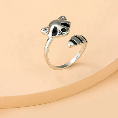 Adjustable raccoon ring "Garden Party" – Elegant & refined