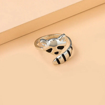 Adjustable raccoon ring "Garden Party" – Elegant & refined