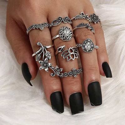 Antique silver rings "Garden Party" – Elegant & refined