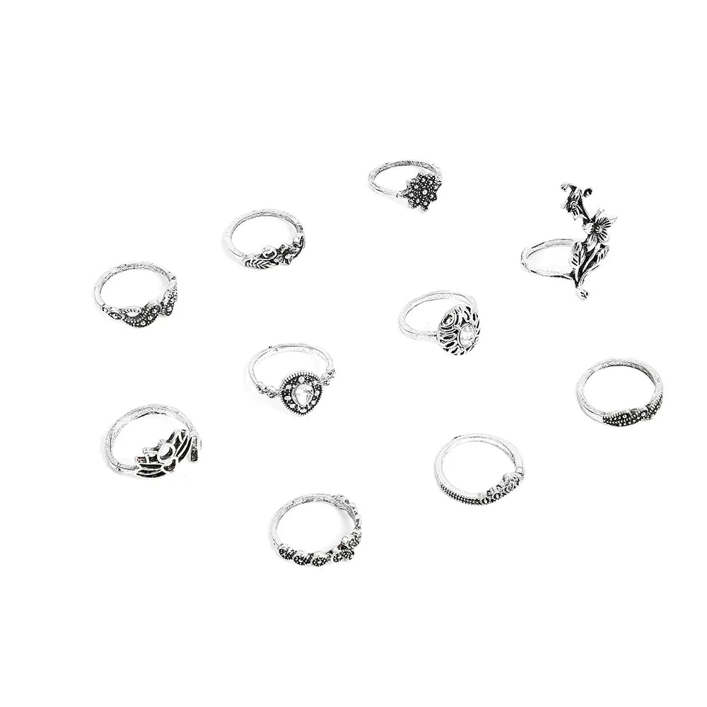 Antique silver rings "Garden Party" – Elegant & refined