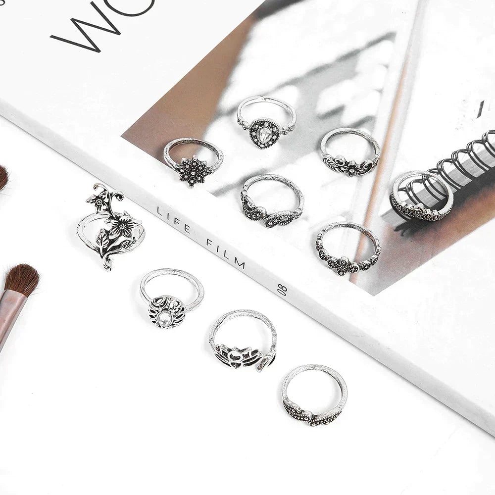 Antique silver rings "Garden Party" – Elegant & refined
