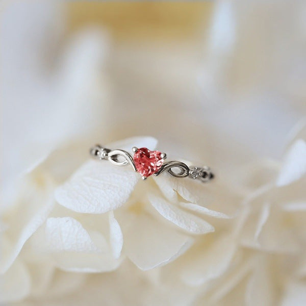 Zirconia heart ring "Romantic Dinner" – Elegant & refined