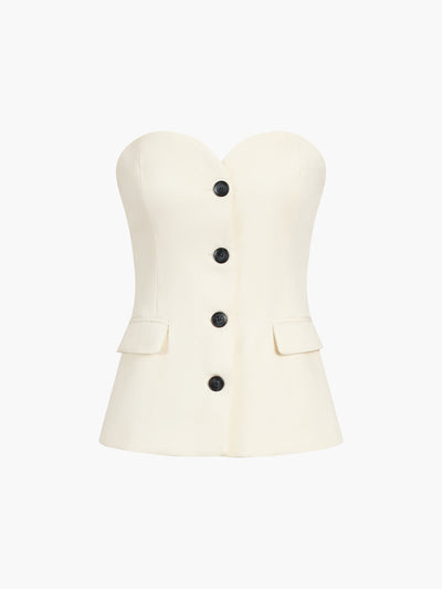 Cotton corset top "Garden Party" – Elegant & refined