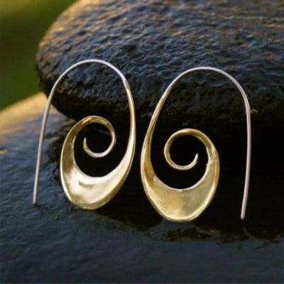 Gold Spiral Boho Earrings "Weekend Getaway" – Carefree & beautiful