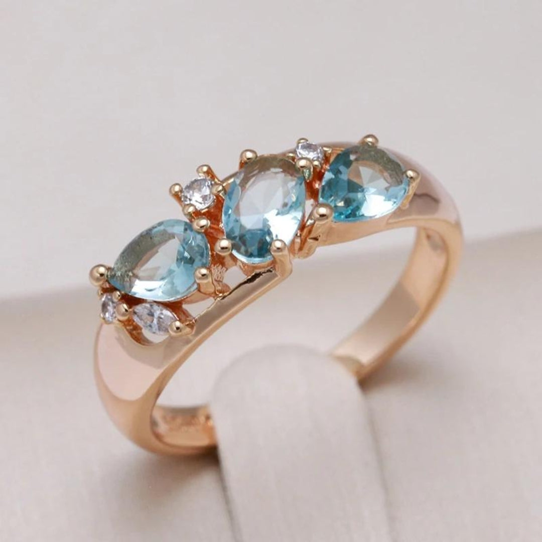 Blue zirconia ring "Romantic Dinner" – Elegant & refined