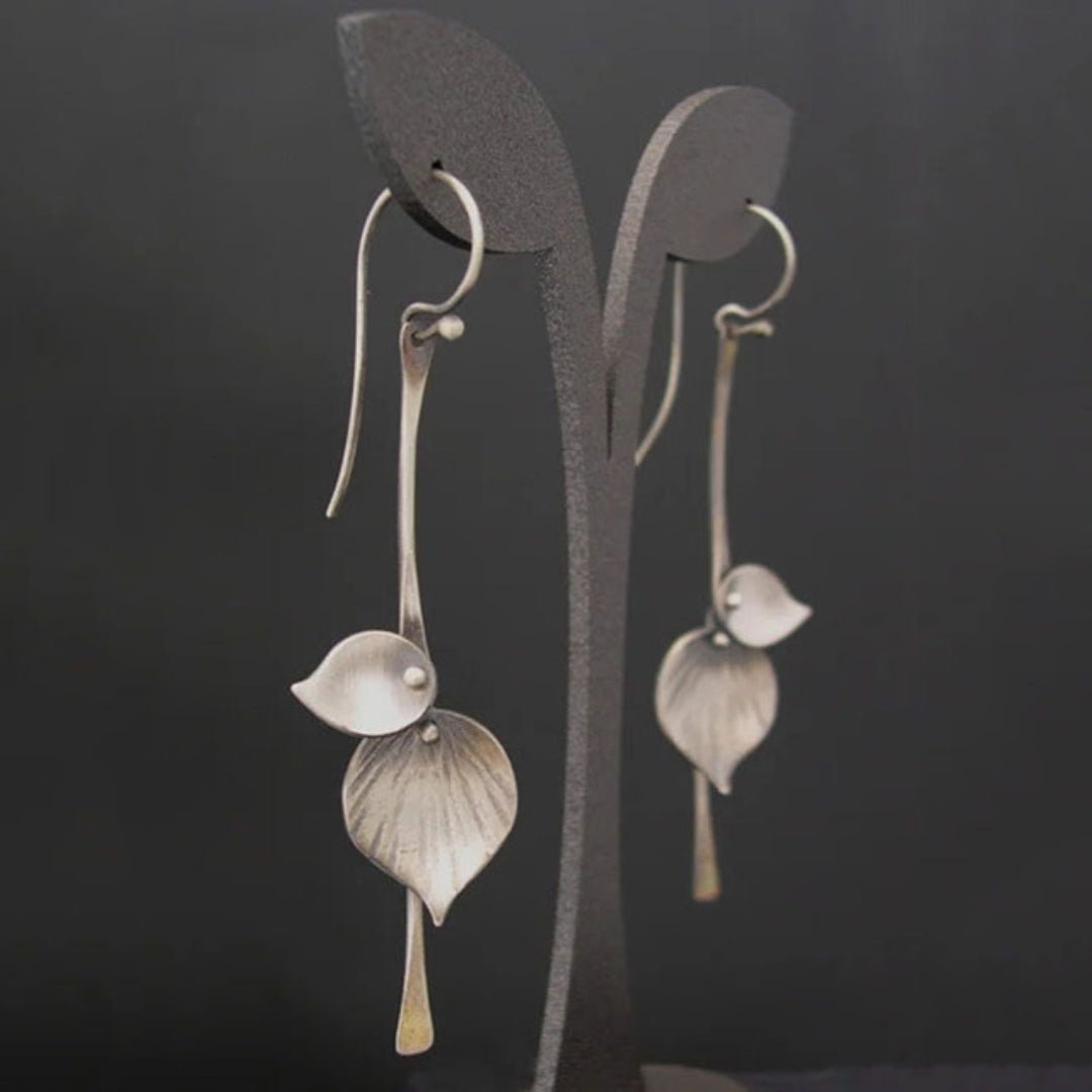 Silver Leaf Boho Earrings "Garden Party" – Carefree & beautiful