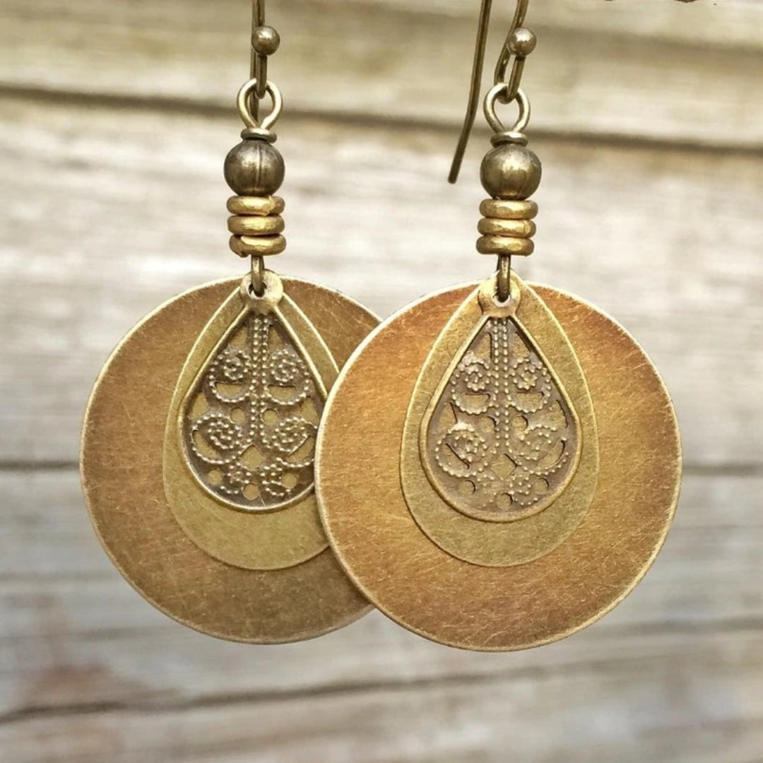 Golden rounded earrings "Garden Party" – Timeless & chic