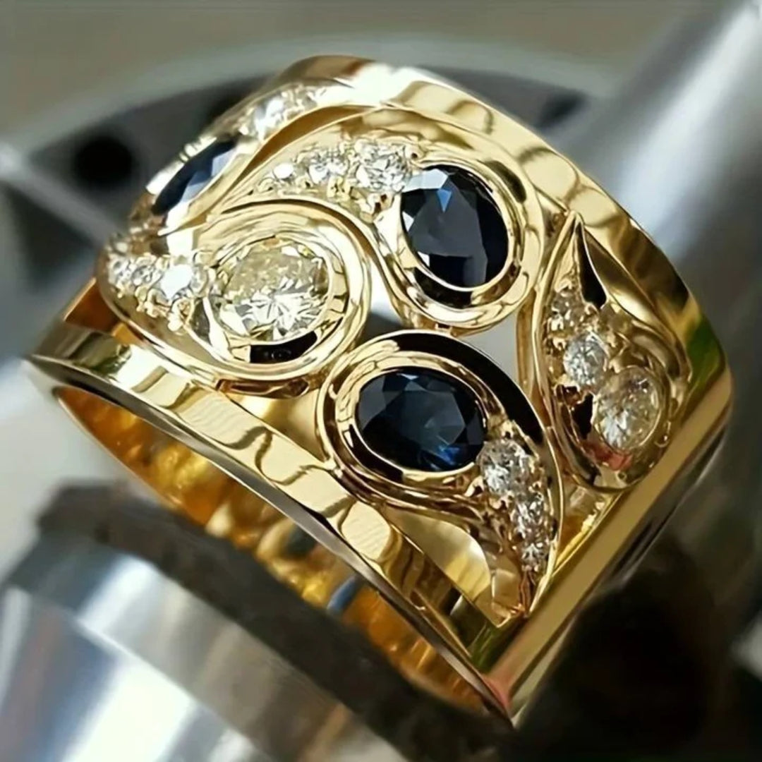Radiant Vintage Gold Ring