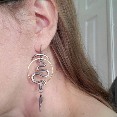 Geometric Spiral Earrings "Cocktail Hour" – Elegant & refined