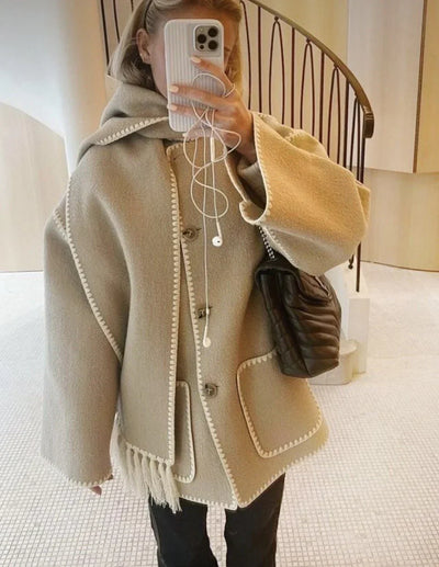 Fringe scarf jacket "Sunrise Yoga" – Elegant & refined
