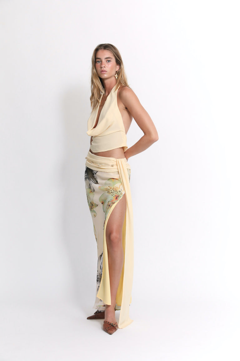 Cotton maxi dress "Sunset Soirée" – Elegant & refined