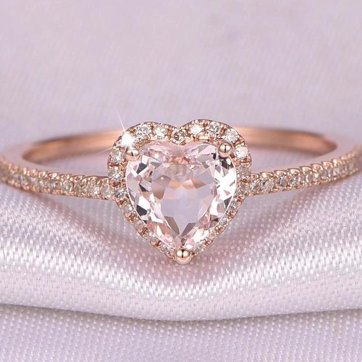 Crystal heart ring "Romantic Dinner" – Elegant & refined