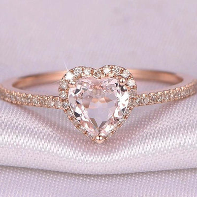 Crystal heart ring "Romantic Dinner" – Elegant & refined