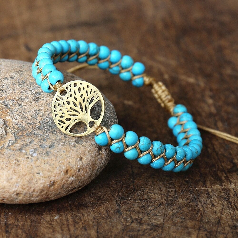 Turquoise stone bracelet "Garden Party" – Natural & stylish